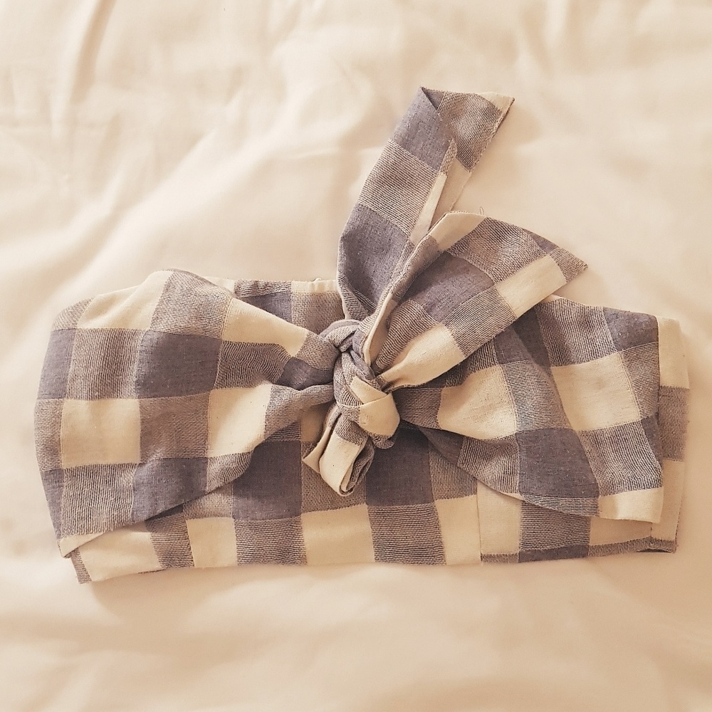 NWT gingham bustier top